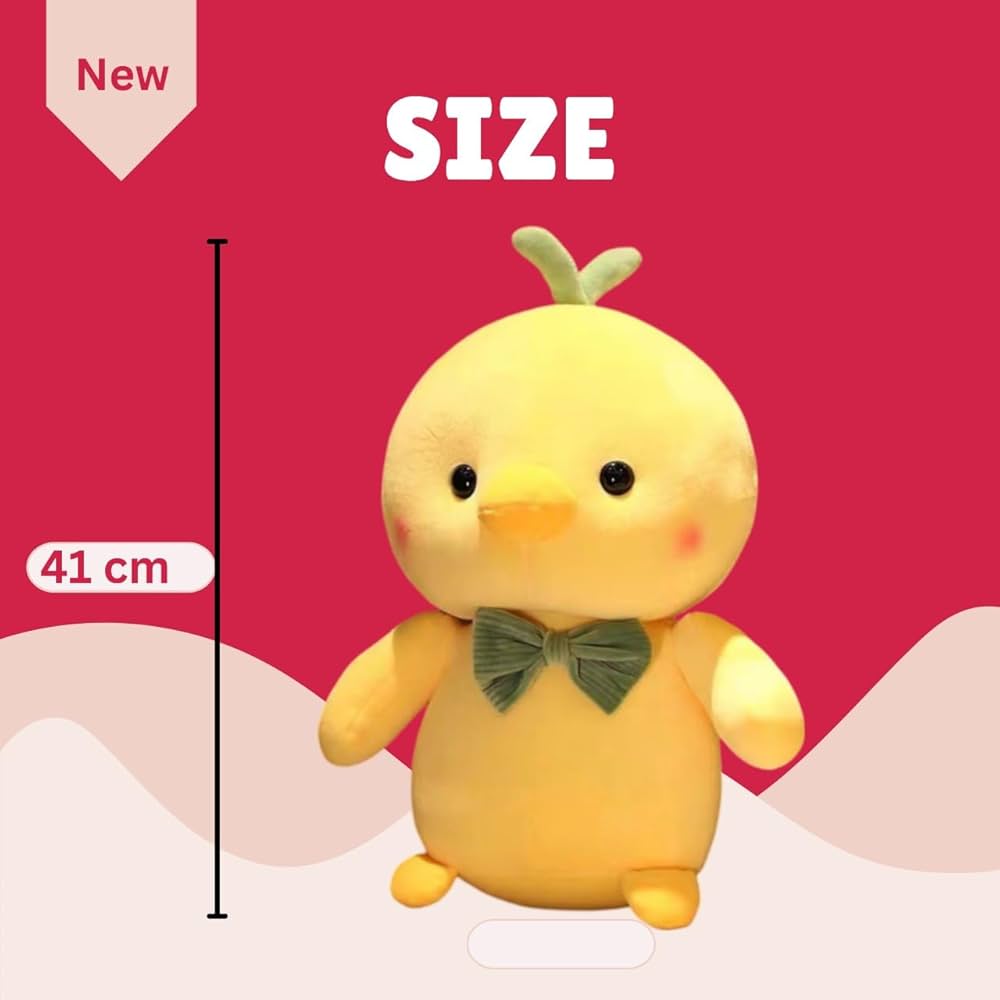 Super Cute Duck Plush Toy - 35 cm  (Yellow) Snuggle Berryy