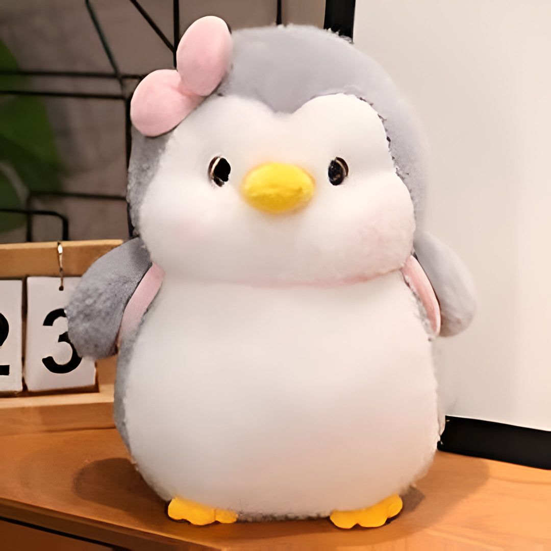 Penguin Soft Toy with Bag (35cm) Snuggle Berry