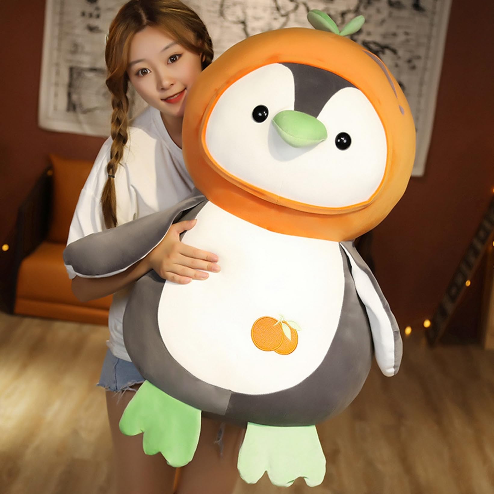 Penguin Super Soft Stuffed Plush Toy (35cm) Snuggle Berry
