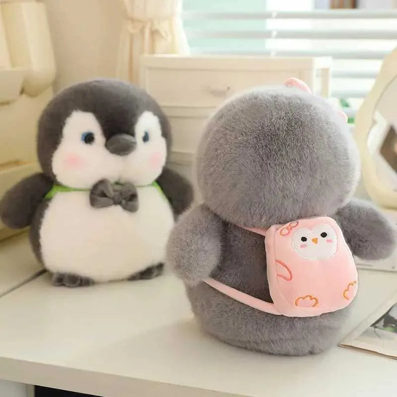 Penguin Soft Toy with Bag (35cm) Snuggle Berry