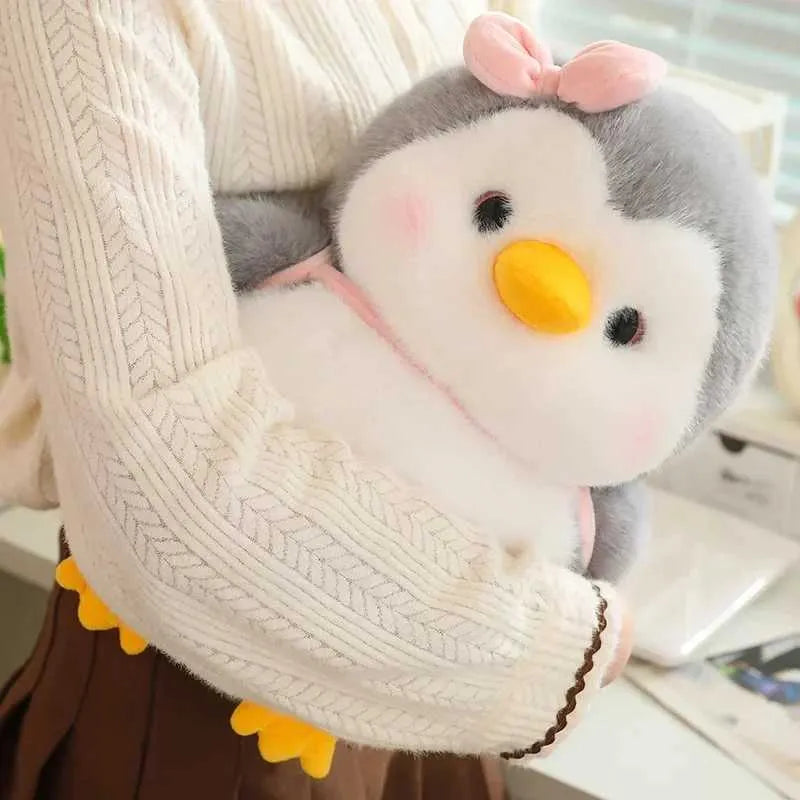 Penguin Soft Toy with Bag (35cm) Snuggle Berry