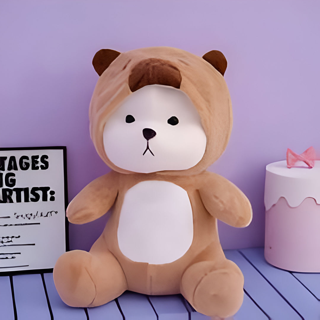 Hooded Bear Capybara (35cm) Snuggle Berry