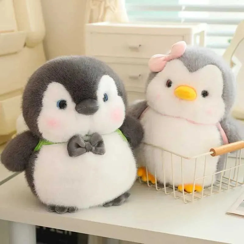Penguin Soft Toy with Bag (35cm) Snuggle Berry