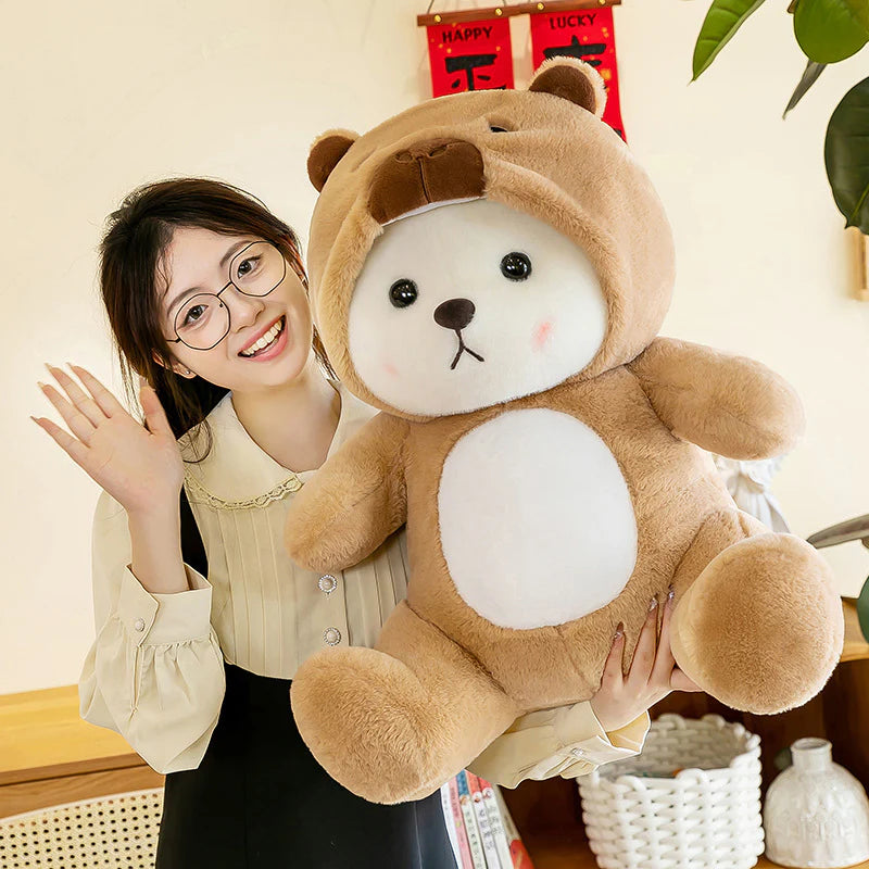 Hooded Bear Capybara (35cm) Snuggle Berry
