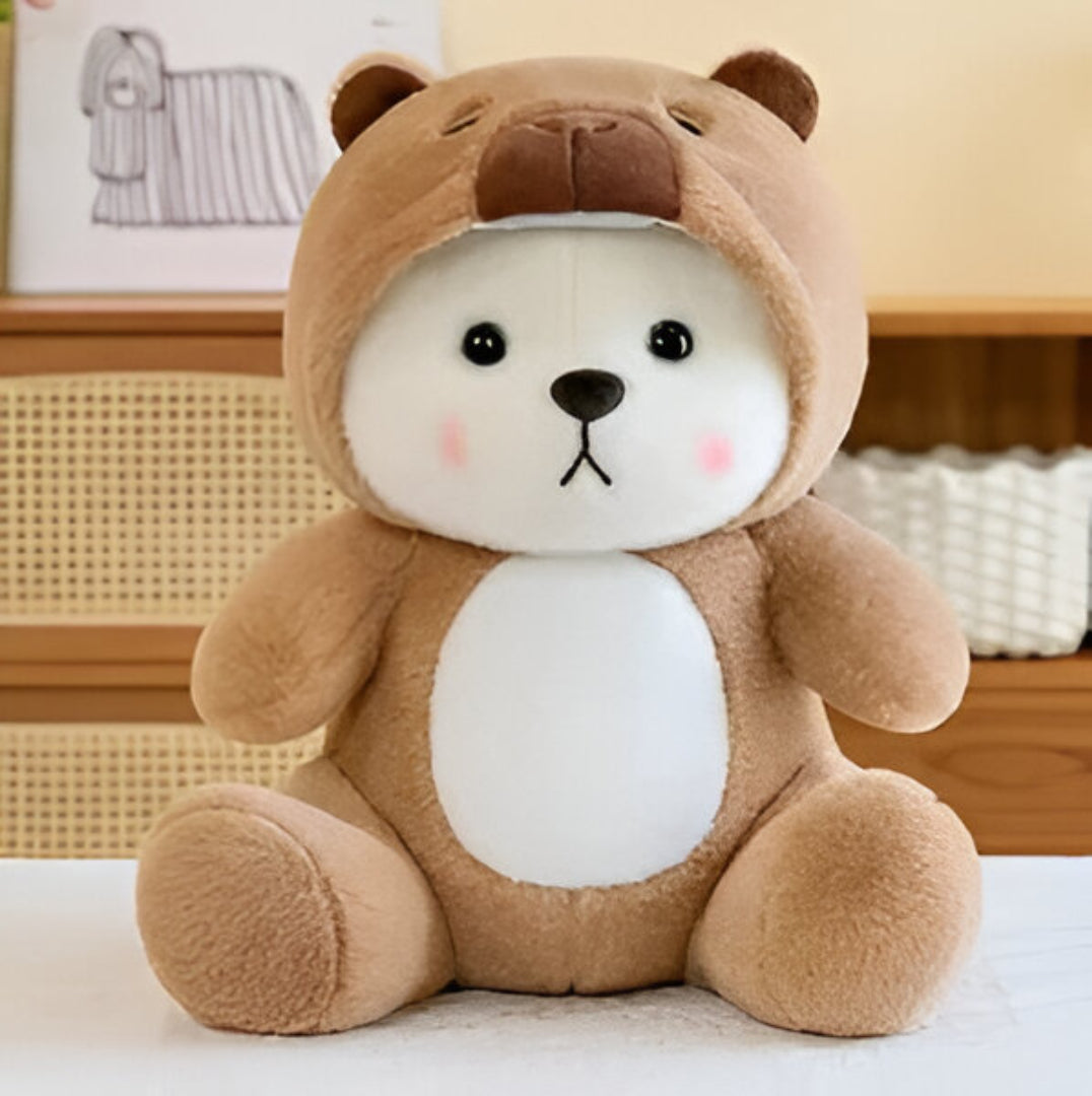 Hooded Bear Capybara (35cm) Snuggle Berry